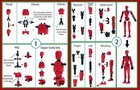 Action Figure Set  Model 13 Multi-jointed Movable gift Box Red 