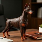 Doberman Figurine Solid Pvc Lifelike Muscular Doberman Pinscher Statue Deco Npgb