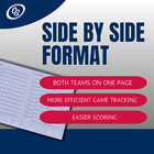 Covey Sports Baseball   Softball Scorebook With Side-by-side Format - 50-game
