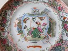 Unusual Chinese Famille Rose Dish With Central Snuff Bottle  ------ 19th Century