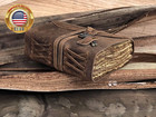 Vintage Leather Journal - Handmade Refillable Leather Bound Notebook With Deckle