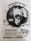 1947 Northwest Orient Airlines Advertisement Alaska Far East Aviation Dwww6