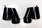 Gloss Black 4  Quad Staggered Exhaust Tips For Honda Accord 4dr Sedan 2018-2022