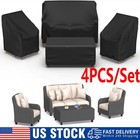 Patio Furniture Covers 4 Piece Set  Heavy Duty Waterproof Outdoor Furniture Cove