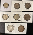 Lot Of 8 Swiss Silver Coins  spanning 1 To 5 Francs  1931 To 1961 