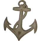 Vintage Cast Iron Decorative Anchor   Rope Black 21 In Long Nautical Beach