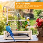 Parrots Bird Wooden Playstand  Birdcage Playground Play Gym Parakeet Playpen    