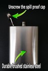 Smoking Woman In Jar Vntg Illustration 8oz Stainless Steel Hip Flask