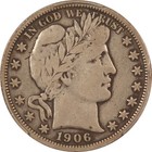 1906-o Barber Half Dollar     Pcgs Vf-20