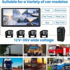 Bus rv Backup Camera 5ch 10 36  Quad Monitor Dvr For Truck Semi Box Caravan