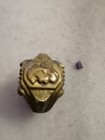 Antique Rare  Victorian  Female Head Signet  Bronze   Ring Us -8 25