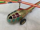 Alps Vintage Sparking Copter Friction Powered Tin Helicopter Toy W  Box Japan