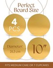 4 Pcs Cake Board 10 Inch Round - Oil-proof   Sturdy Cake Base Board  Cake Rounds