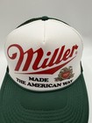 Miller Hat Cap Snap Back Green Mens One Size Trucker Mesh Beer Slogan Graphic