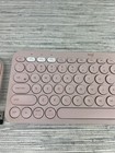 Logitech K380 Pebble   M350 Multi-device Bluetooth Logi Keyboard White Tested