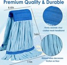 10 Pack - Large Microfiber Tube Mop 400gsm - Heavy Duty Industrial Wet