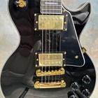 Custom Lp Black Solid Body Electric Guitar Gold Parts Fast Shipping U s