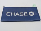 Vintage Chase Bank Blue Cash Deposit Bag W bank Logo   Zipper Great Condition