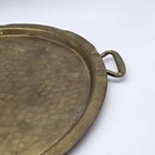 Antique 19th Brass Hand Hammered Russian Imperial Romanov Double Eagle  Tray