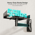 Adjustable Speaker Wall Mounts  55 Lbs Capacity  Dual Speaker Wall Stands For Mo