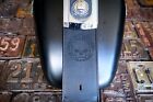 Black Leather Gas Tank Panel Bib Retro Skull Fits Harley Davidson Softail 
