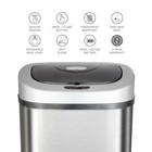 Touchless Motion Sensor Trash Can 21 Gallon Stainless Steel Soft Close Bin New