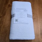 Pottery Barn Baby Crib Skirt Matelasse 100  Organic Cotton 16  Drop   White