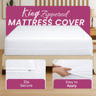 Threads  King Mattress Encasement 78x80 White 110 Gsm Zipper Hotel   Airbnb Pack