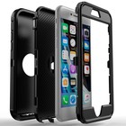 Case For Apple Iphone 8 7 6 6s Plus Heavy Duty Shockproof Cell Phone Cover Black