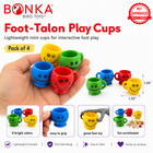 Bonka Bird Toys 2779 Pk4 Mini Smile Mugs Foot Talon Craft Part Parrot Cage Toys