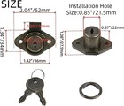 Antique Bronze Drawer Locks With Keys Sturdy File Cabinet Lock Replacement For D