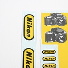 Vintage Nikon Logo 35mm Camera Stickers Lot F2a F2as Fm Fe Photomic - Unused
