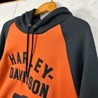 New Harley-davidson Men s Classic Raglan Hoodie Vintage Orange  size Xl 