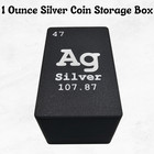 1oz Silver Coin Storage Box  Coin Holder  10 Coin Storage Box - Black