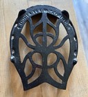 Antique Sad Flat Iron Trivet Cast Vintage Iron Holder Collectible