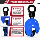 Vertical Plate Clamp 1760lbs   0 8 Ton Load Capacity Lifting Clamp   Jaw Opening