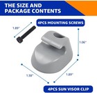4pcs Sun Visor Clip Pair Gray Interior-bone Compatible With Kenworth Peterbilt I