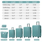 Luggage Sets 6 Piece Hardside Expandable Suitcases With Spinner Wheels