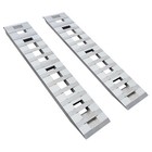 2pcs Aluminum Trailer Ramps Truck Car Auto Trailer Ramps Loading Ramps Silver