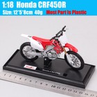 1 18 Scale Maisto Honda Crf450r Dirt Bike Model Motocross Motorcycle Diecast Toy
