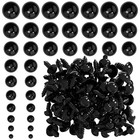 100 50pcs 5-20mm Black Plastic Safety Eyes For Toys Amigurumi Diy Kit Crafts Ted