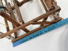 Antique Vintage Mini Tabletop Weaving Loom Folk Art Wood Wooden
