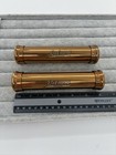 Antique Belmont Record 6  Brass Burial Cylinder Tubes For Casket Funeral Set