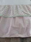 Vintage Lambs   Ivy Pink Bug Layered Ruffle Baby Crib Skirt Nursery Bedding