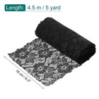 Meccanixity 6 3 Inch Wide 5 Yard Lace Ribbon Floral Pattern Black 
