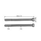 10pcs Hook And Loop Straps 3 4  X 10  Securing Straps Cable Tie Gray