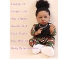  Lifelike Reborn Baby Dolls With Soft Body African American Realistic Girl Doll 