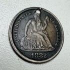 Love Token -  mr  Or    mp    On 1882 Seated Liberty Dime - Engraved Border