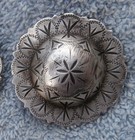 Vintage Stamped Sterling Silver 1-3 4 In  Loop Back Conchos San Joaquin Ca 