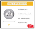 One Large 3  Inch Diameter Hardened Chrome Solid Steel Bearing Balls  Vigorous P